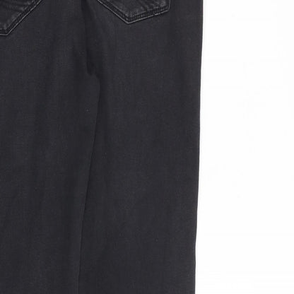 Oasis Womens Grey Cotton Skinny Jeans Size 16 L30 in Regular Zip