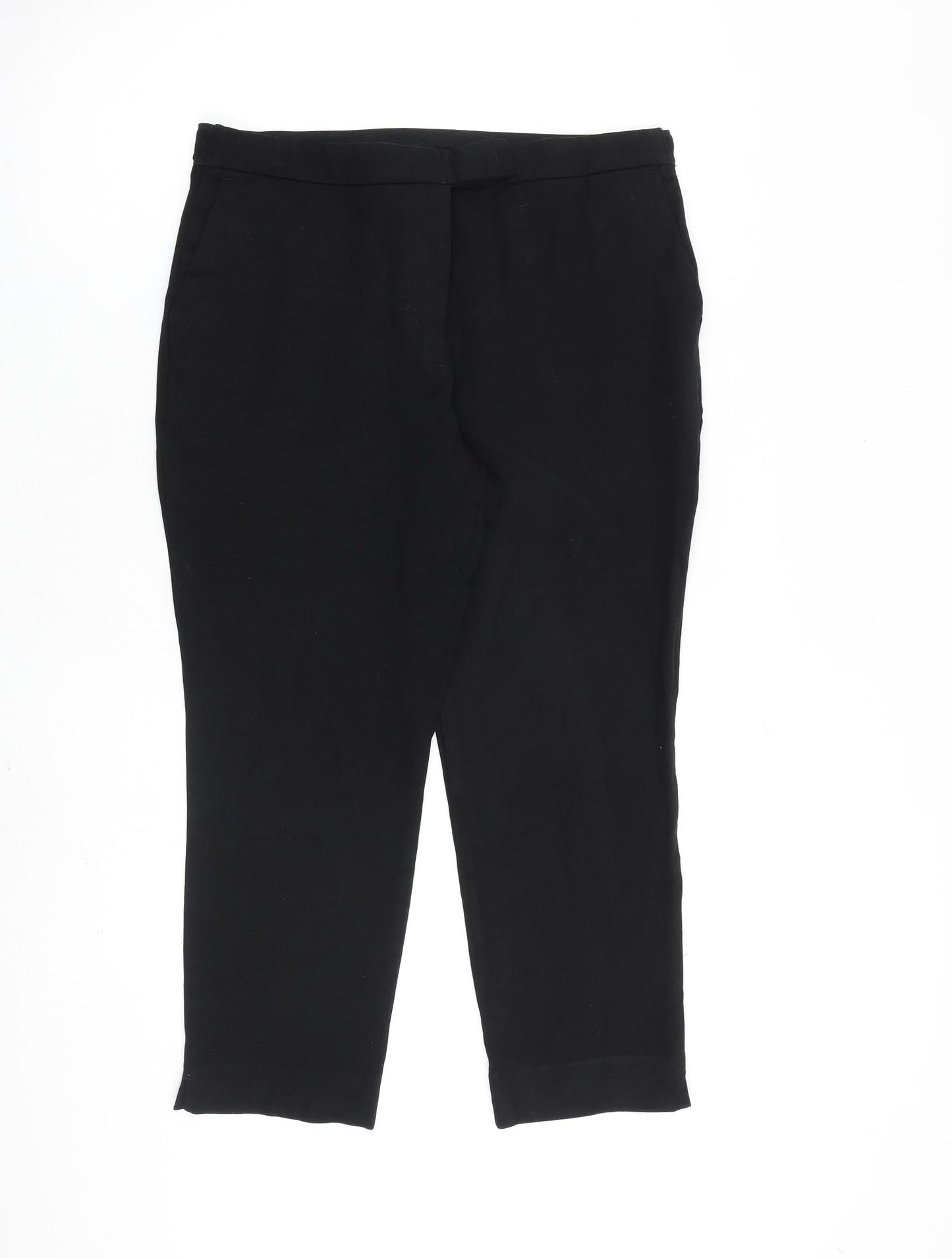 Womens UK Size 14 Marks and Spencer Regular Fit Carrot Black Trousers