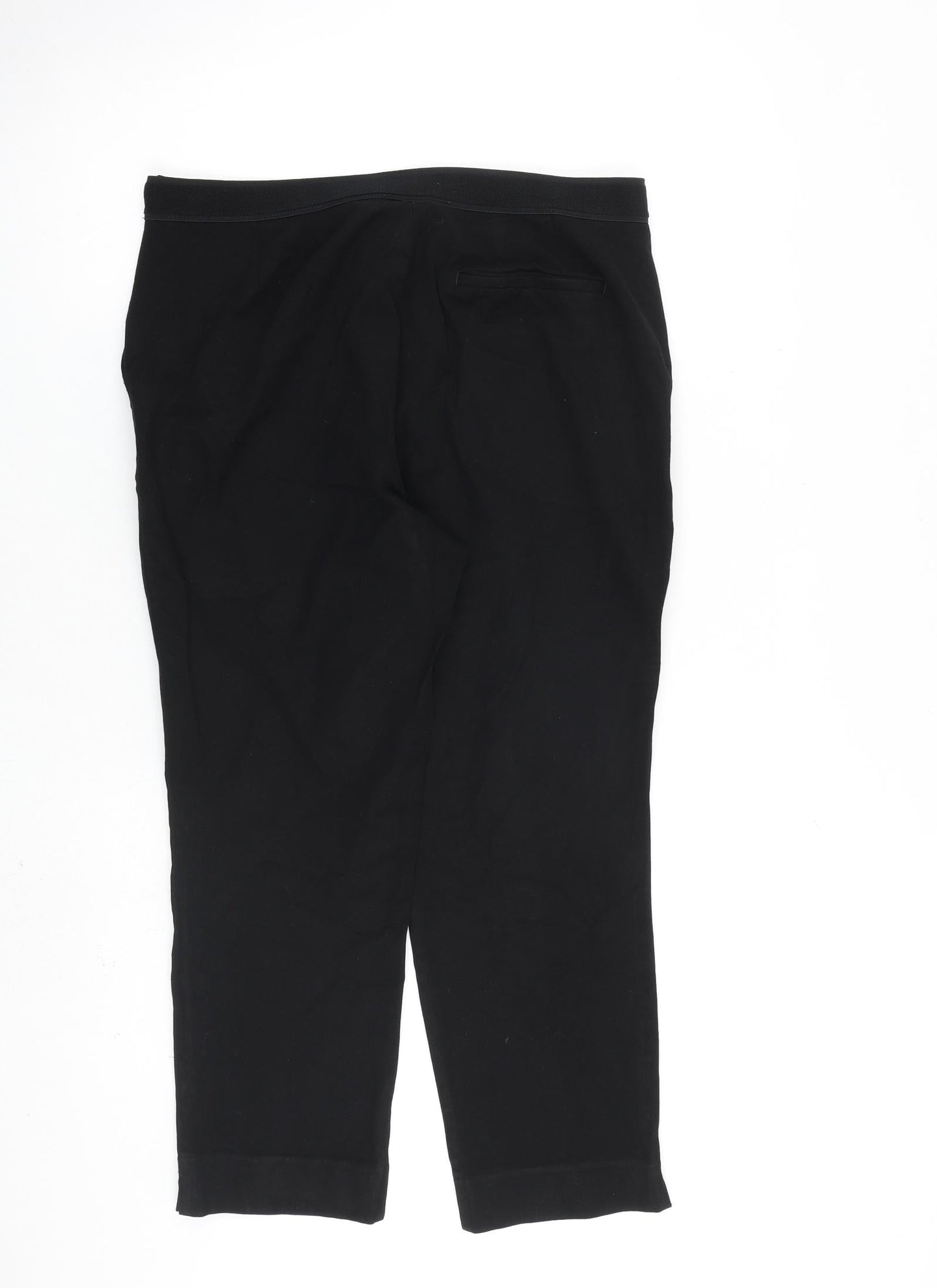 Womens UK Size 14 Marks and Spencer Regular Fit Carrot Black Trousers