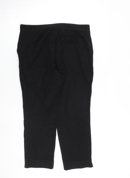 Womens UK Size 14 Marks and Spencer Regular Fit Carrot Black Trousers