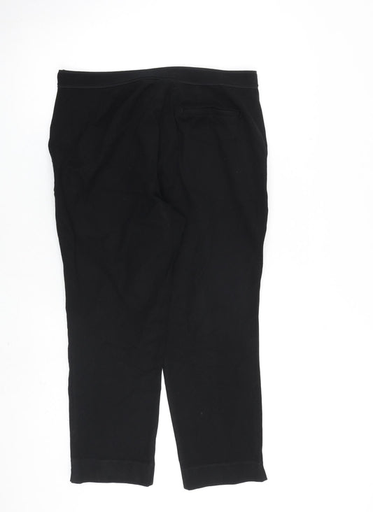Womens UK Size 14 Marks and Spencer Regular Fit Carrot Black Trousers