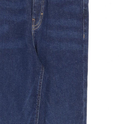Topshop Womens Blue Cotton Skinny Jeans Size 28 in L30 in Regular Zip
