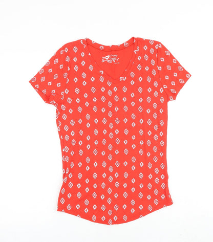 Womens UK Size 10 BHS Red Basic T-Shirt