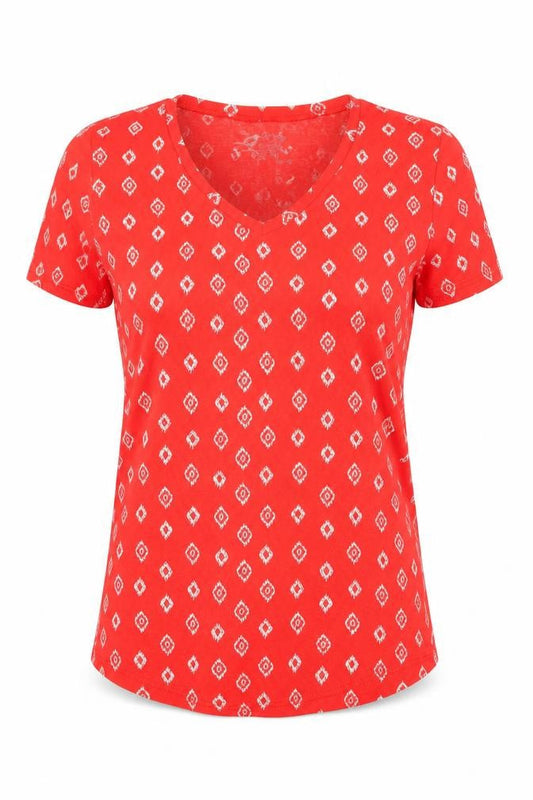 Womens UK Size 10 BHS Red Basic T-Shirt