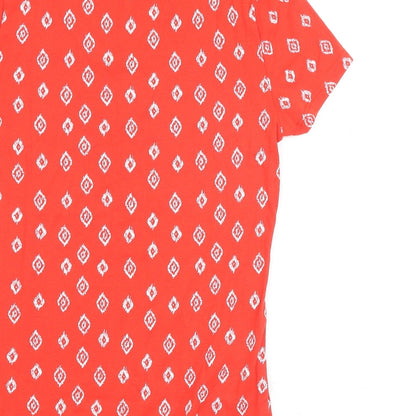 Womens UK Size 10 BHS Red Basic T-Shirt
