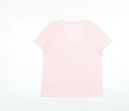 Womens UK Size 8 Marks and Spencer Pink Basic T-Shirt