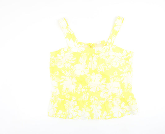Womens UK Size 22 Marks and Spencer Yellow Basic Tank