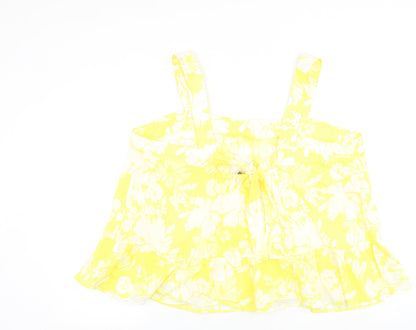 Womens UK Size 22 Marks and Spencer Yellow Basic Tank