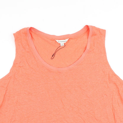 Autograph Womens Pink Flax Basic Tank Size 24 Round Neck