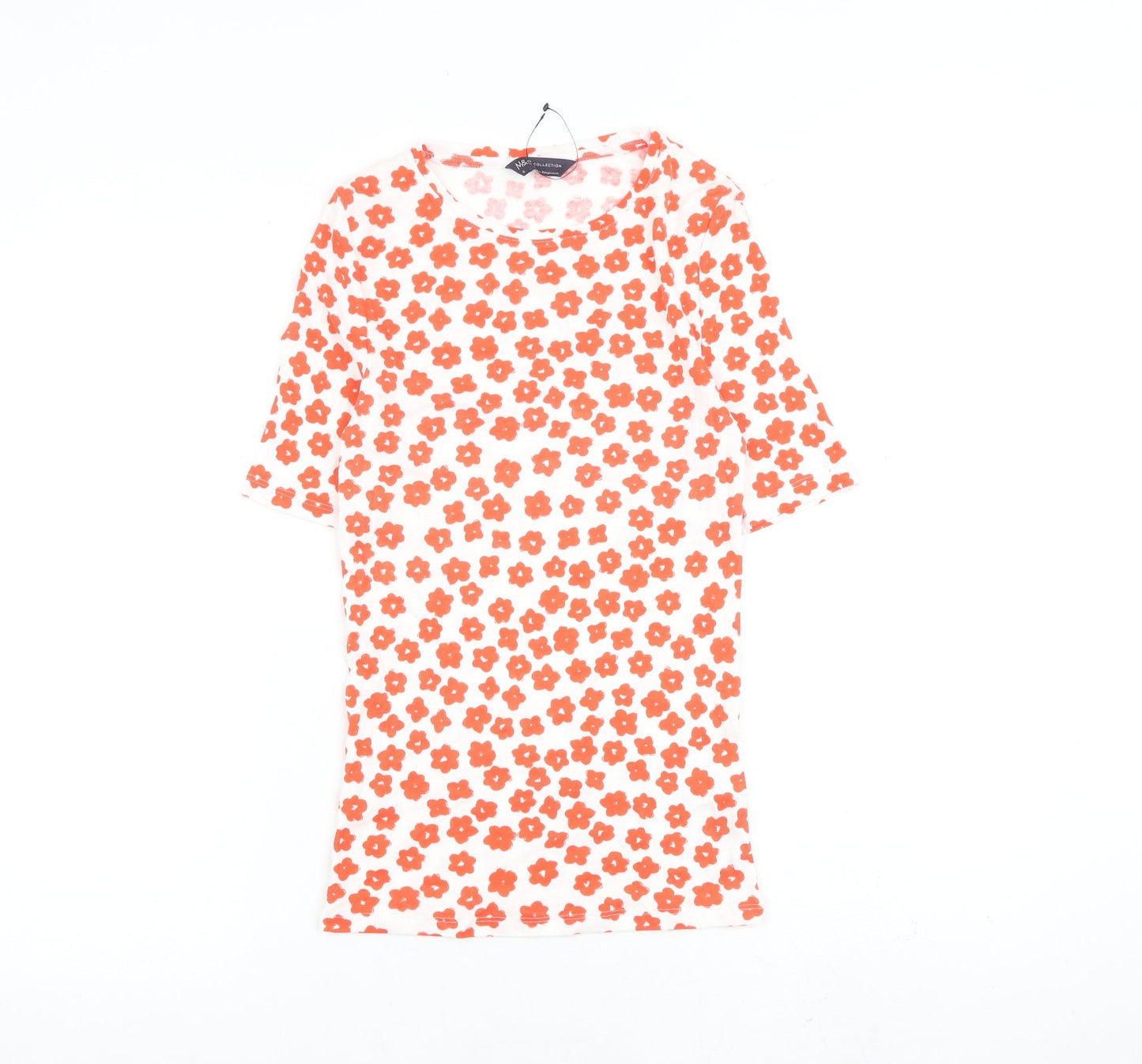Womens UK Size 6 Marks and Spencer White Basic T-Shirt