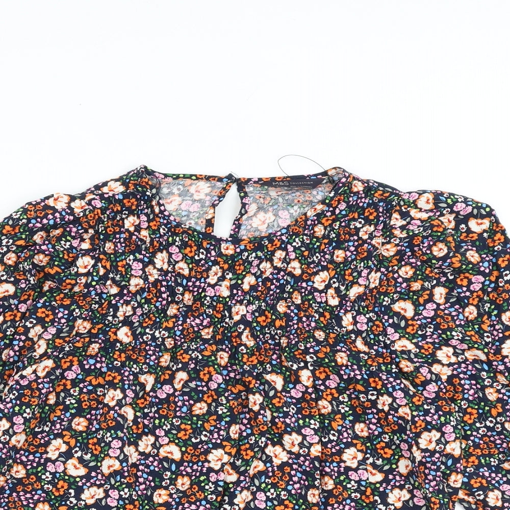 Womens UK Size 6 Marks and Spencer Multicoloured Basic Blouse