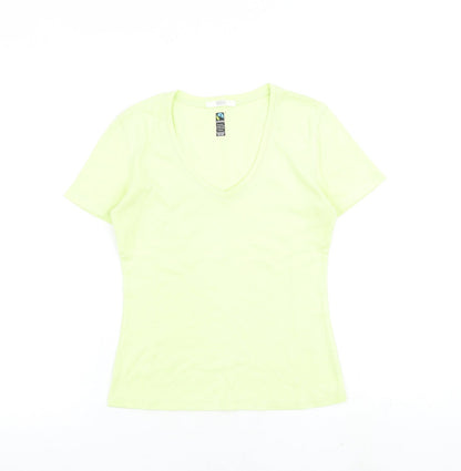 Womens UK Size 6 Marks and Spencer Yellow Basic T-Shirt