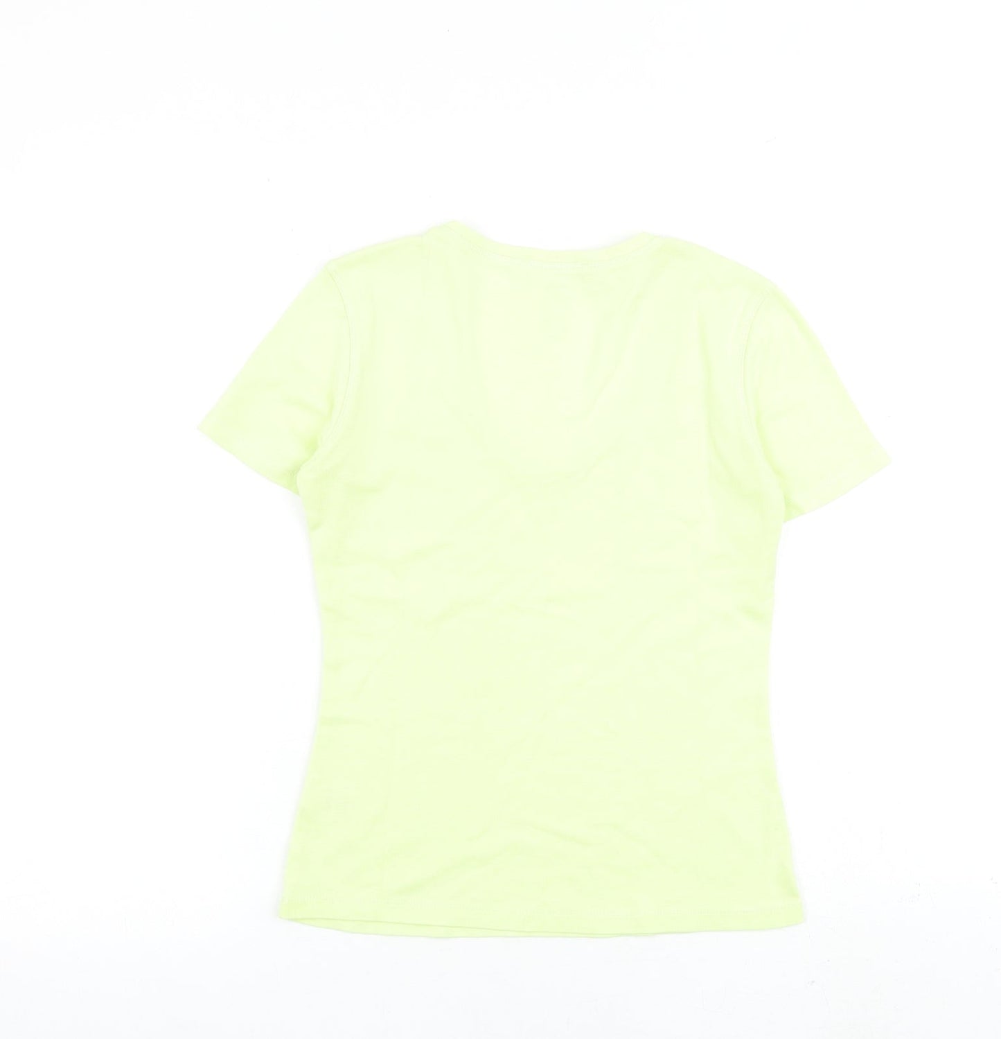 Womens UK Size 6 Marks and Spencer Yellow Basic T-Shirt