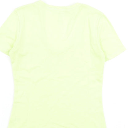Womens UK Size 6 Marks and Spencer Yellow Basic T-Shirt