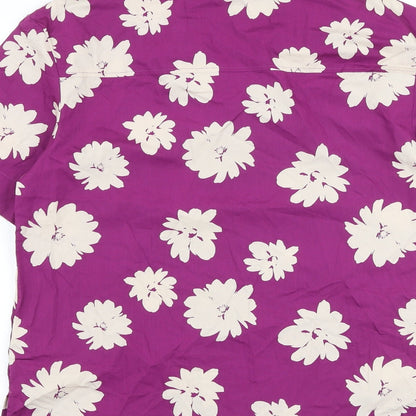 Womens UK Size 10 Marks and Spencer Purple Basic Button-Up