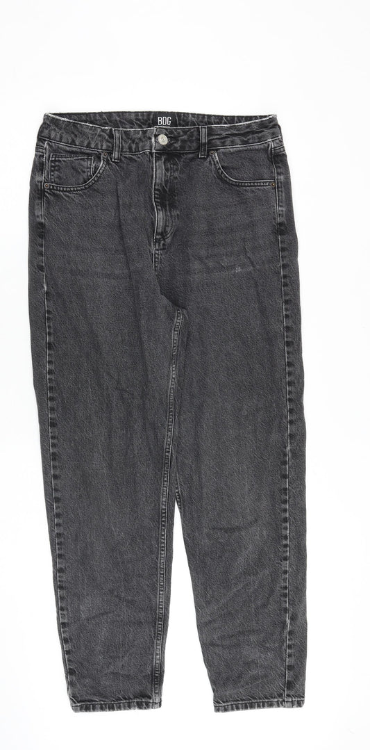 BDG Womens Grey Cotton Mom Jeans Size 32 in L32 in Regular Zip