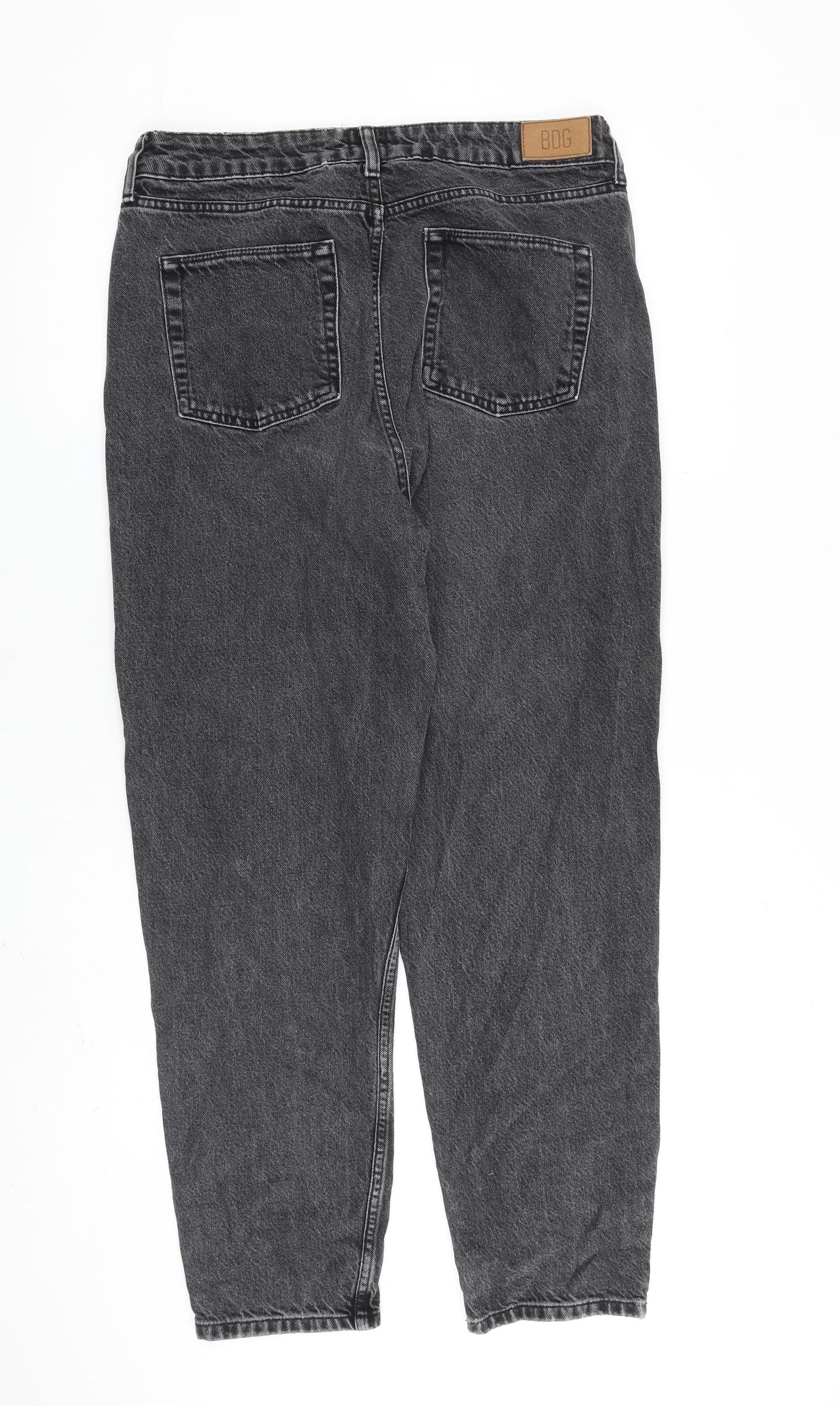 BDG Womens Grey Cotton Mom Jeans Size 32 in L32 in Regular Zip