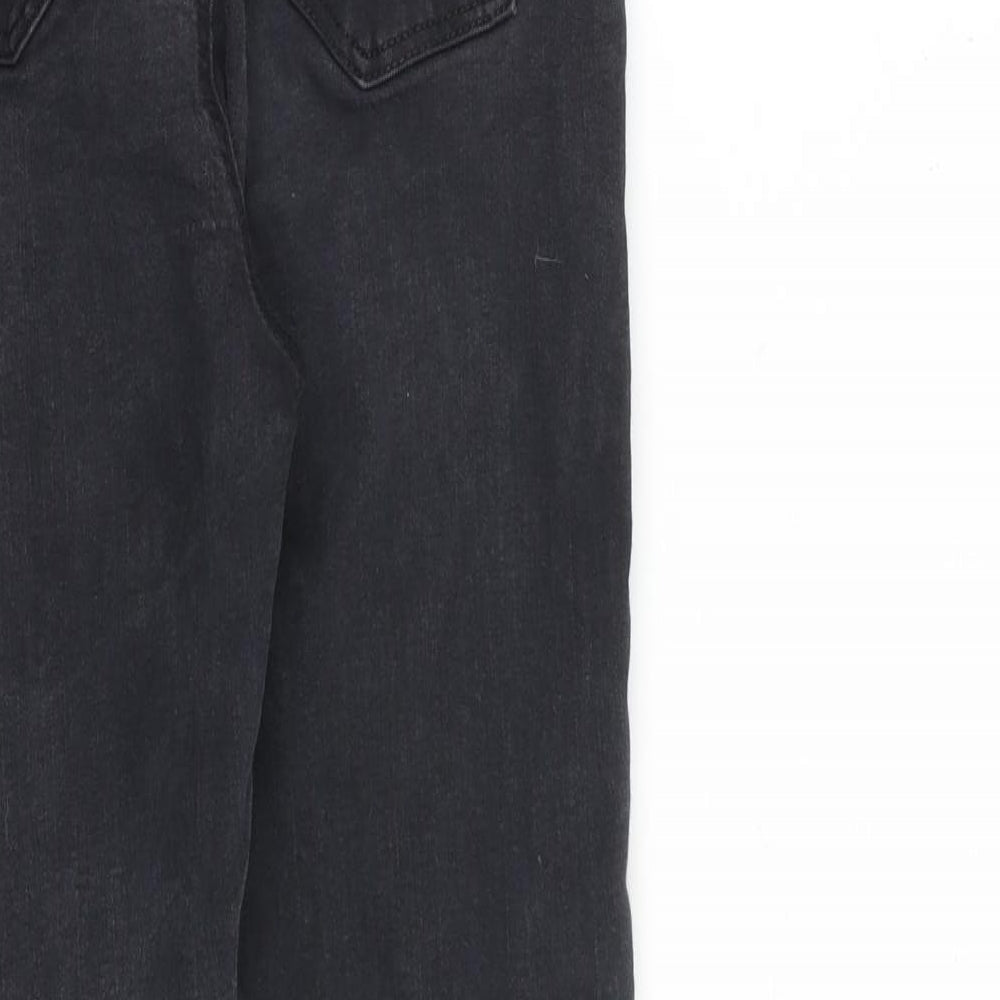 Denim & Co. Womens Grey Cotton Skinny Jeans Size 12 L27 in Regular Zip