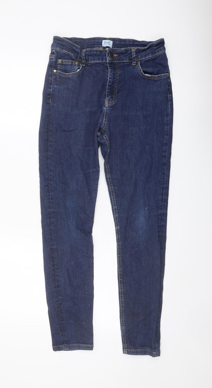 Kite Womens Blue Cotton Skinny Jeans Size 12 L28 in Regular Button