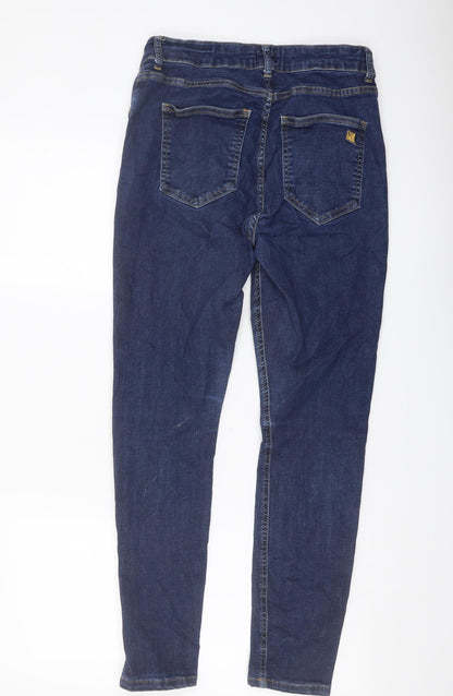 Kite Womens Blue Cotton Skinny Jeans Size 12 L28 in Regular Button