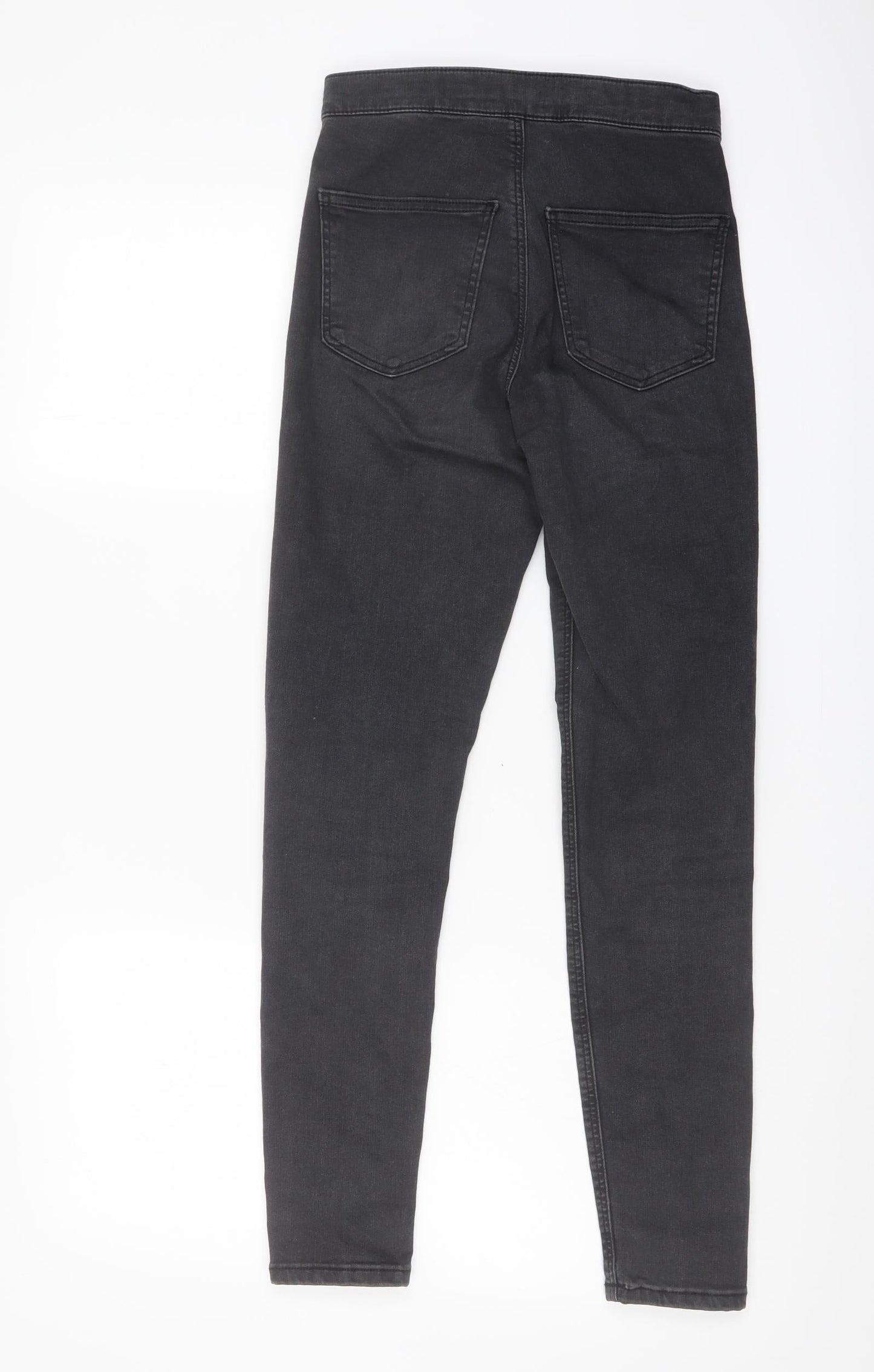 Topshop Womens Grey Cotton Skinny Jeans Size 26 in L26 in Regular Button