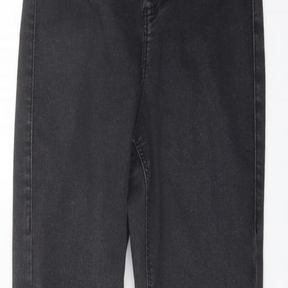 Topshop Womens Grey Cotton Skinny Jeans Size 26 in L26 in Regular Button