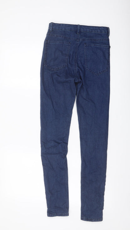 Womens UK Size 8 The Rockn Rev Regular Fit Skinny Blue Jeans
