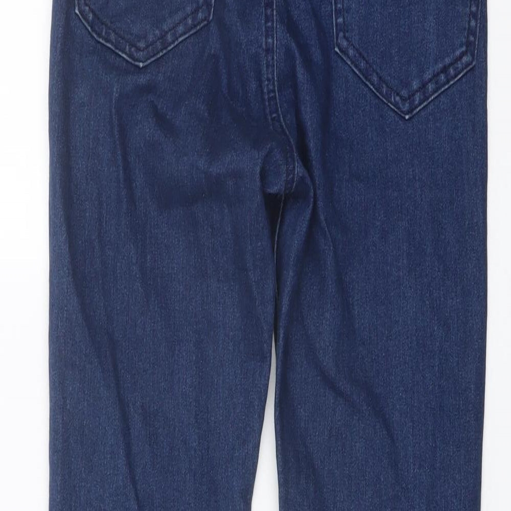 Womens UK Size 8 The Rockn Rev Regular Fit Skinny Blue Jeans