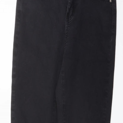 Denim & Co. Womens Grey Cotton Skinny Jeans Size 10 L25 in Regular Button