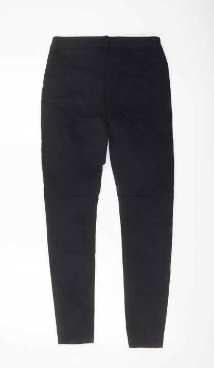 Denim & Co. Womens Black Cotton Skinny Jeans Size 10 L28 in Regular Button