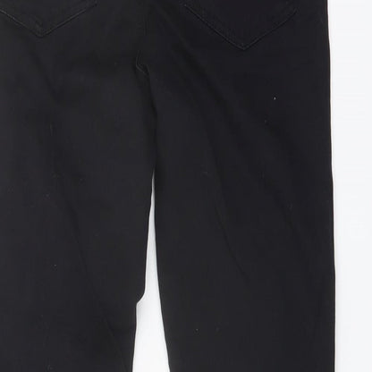 Denim & Co. Womens Black Cotton Skinny Jeans Size 10 L28 in Regular Button