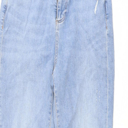 Mint Velvet Womens Blue Cotton Mom Jeans Size 8 L27 in Regular Button