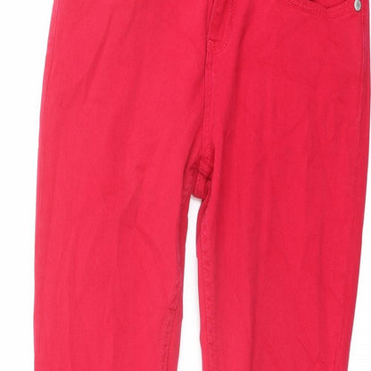 Topshop Womens Pink Cotton Skinny Jeans Size 30 in L32 in Regular Button