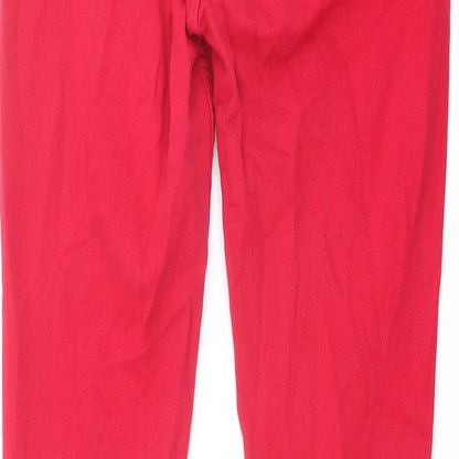 Topshop Womens Pink Cotton Skinny Jeans Size 30 in L32 in Regular Button