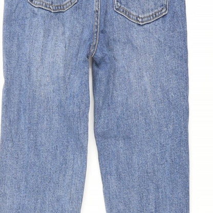 Denim & Co. Womens Blue Cotton Mom Jeans Size 6 L27 in Regular Button