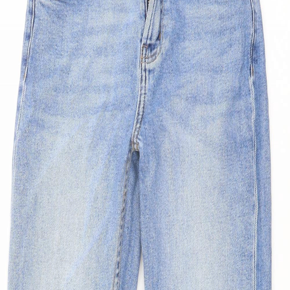 Denim & Co. Womens Blue Cotton Mom Jeans Size 6 L26 in Regular Button