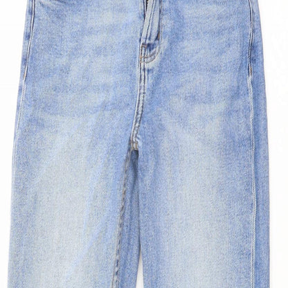 Denim & Co. Womens Blue Cotton Mom Jeans Size 6 L26 in Regular Button