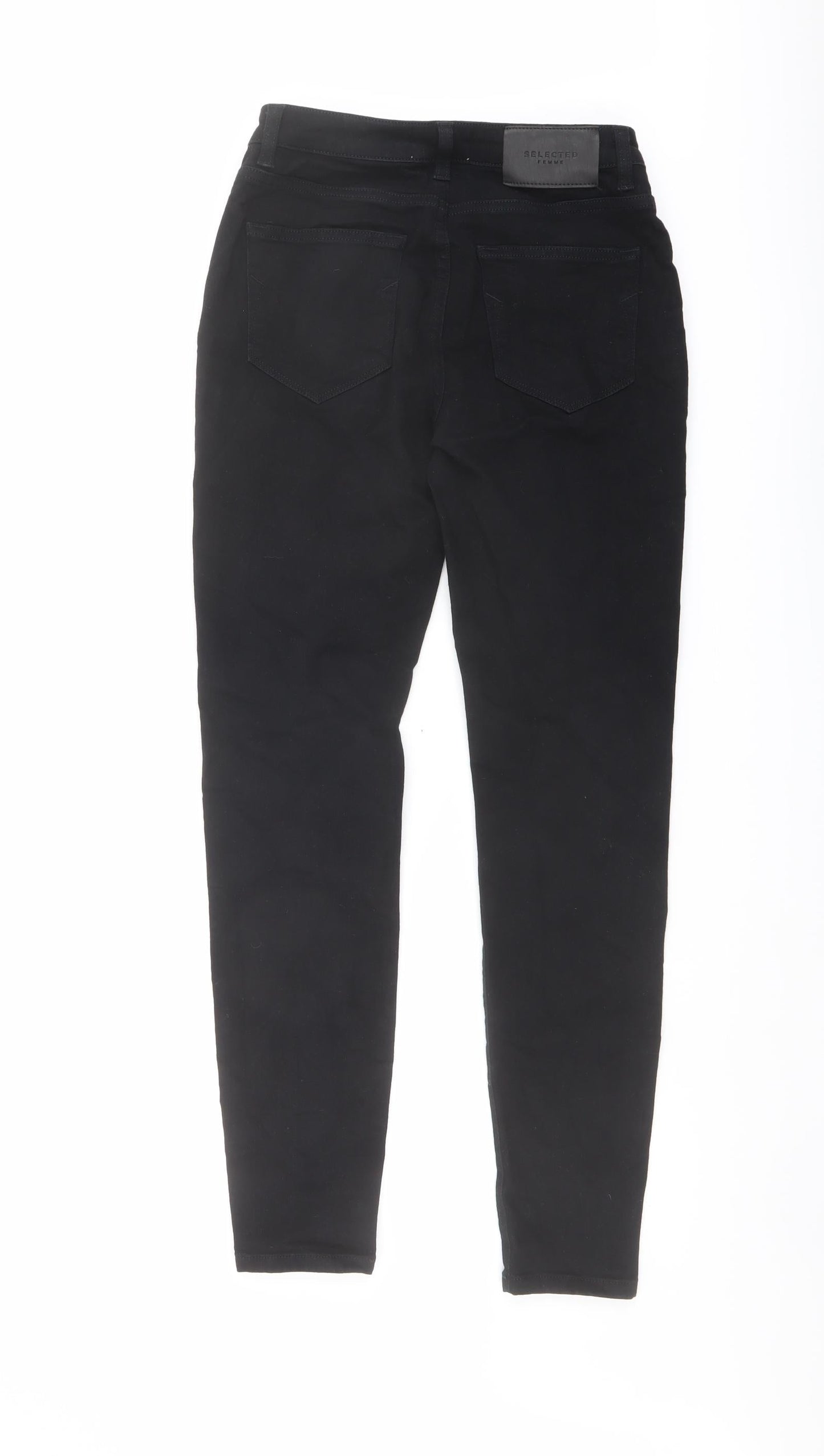 Womens UK Size 28 in Selected Regular Fit Skinny Black Jeans