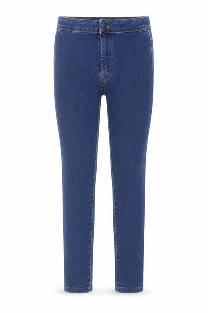 Mango Girls Blue Cotton Skinny Jeans Size 10 Years Regular Button
