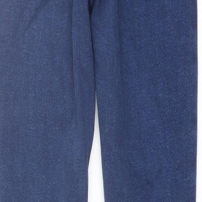 Mango Girls Blue Cotton Skinny Jeans Size 10 Years Regular Button