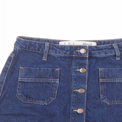 Womens UK Size 8 Denim & Co. A-Line Denim Skirt