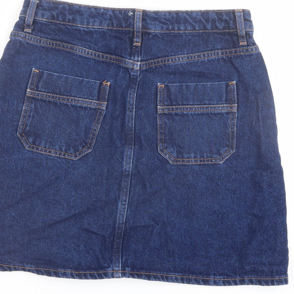 Womens UK Size 8 Denim & Co. A-Line Denim Skirt
