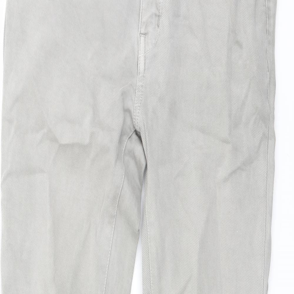 Zara Womens Green Cotton Straight Jeans Size 8 L26 in Regular Button