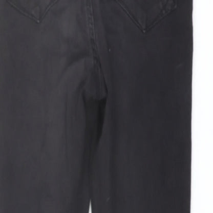 Denim & Co. Womens Grey Cotton Skinny Jeans Size 12 L27 in Regular Button