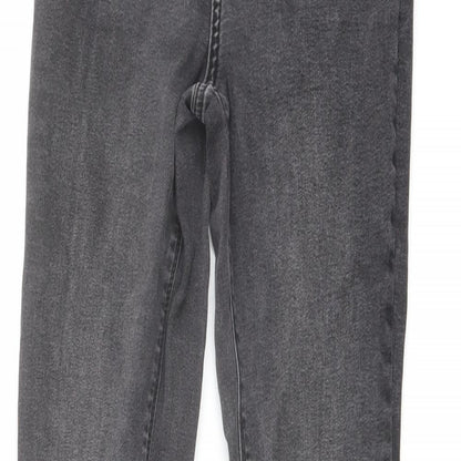 Denim & Co. Womens Grey Cotton Skinny Jeans Size 10 L30 in Regular Button