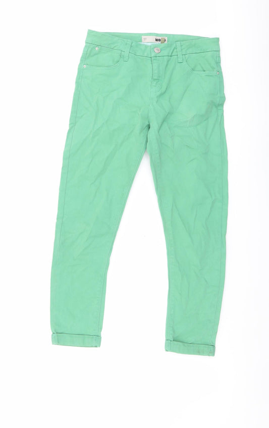 Topshop Womens Green Cotton Jegging Jeans Size 26 in L24 in Regular Button