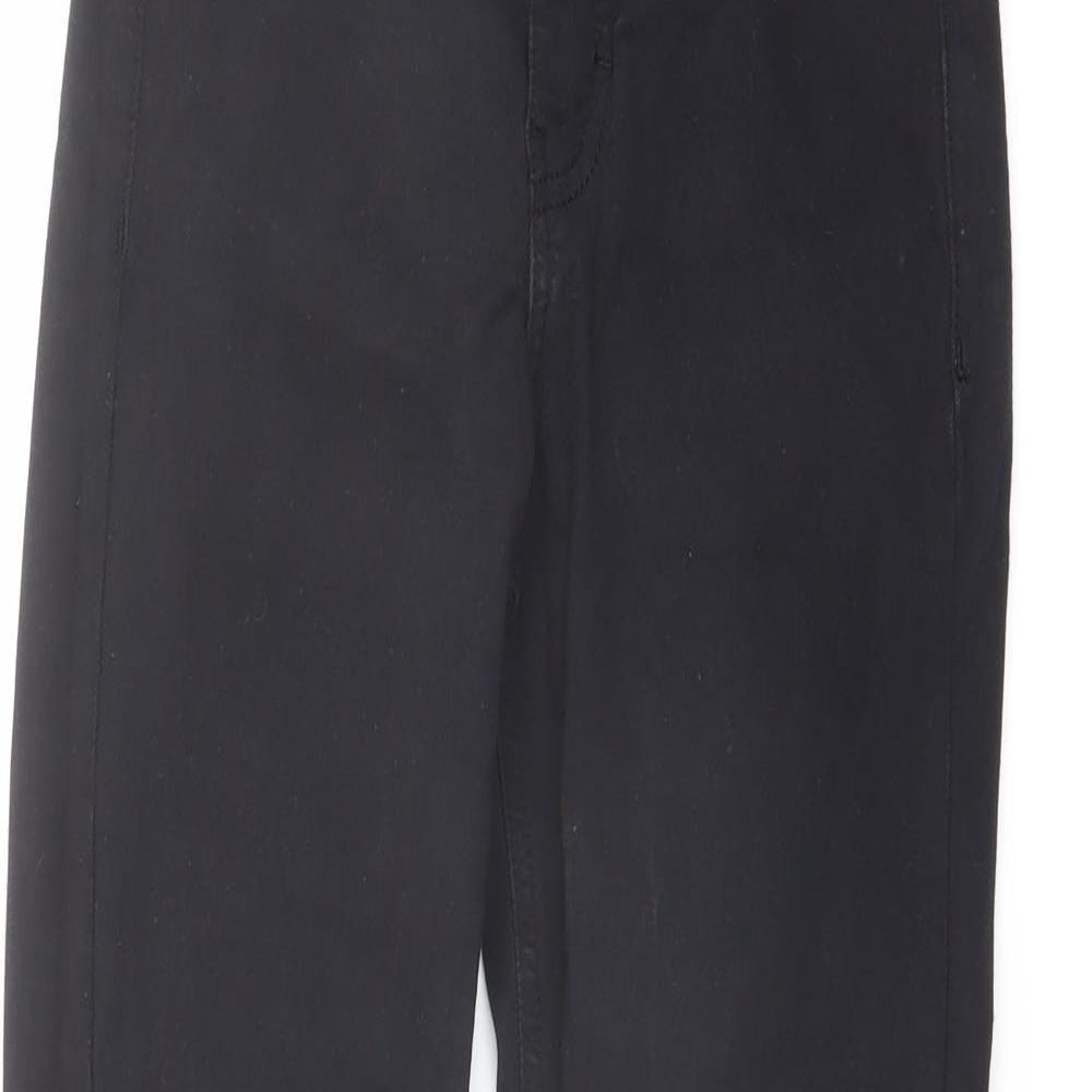 Topshop Womens Black Cotton Skinny Jeans Size 26 in L27 in Regular Button