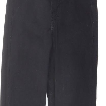 Topshop Womens Black Cotton Skinny Jeans Size 26 in L27 in Regular Button