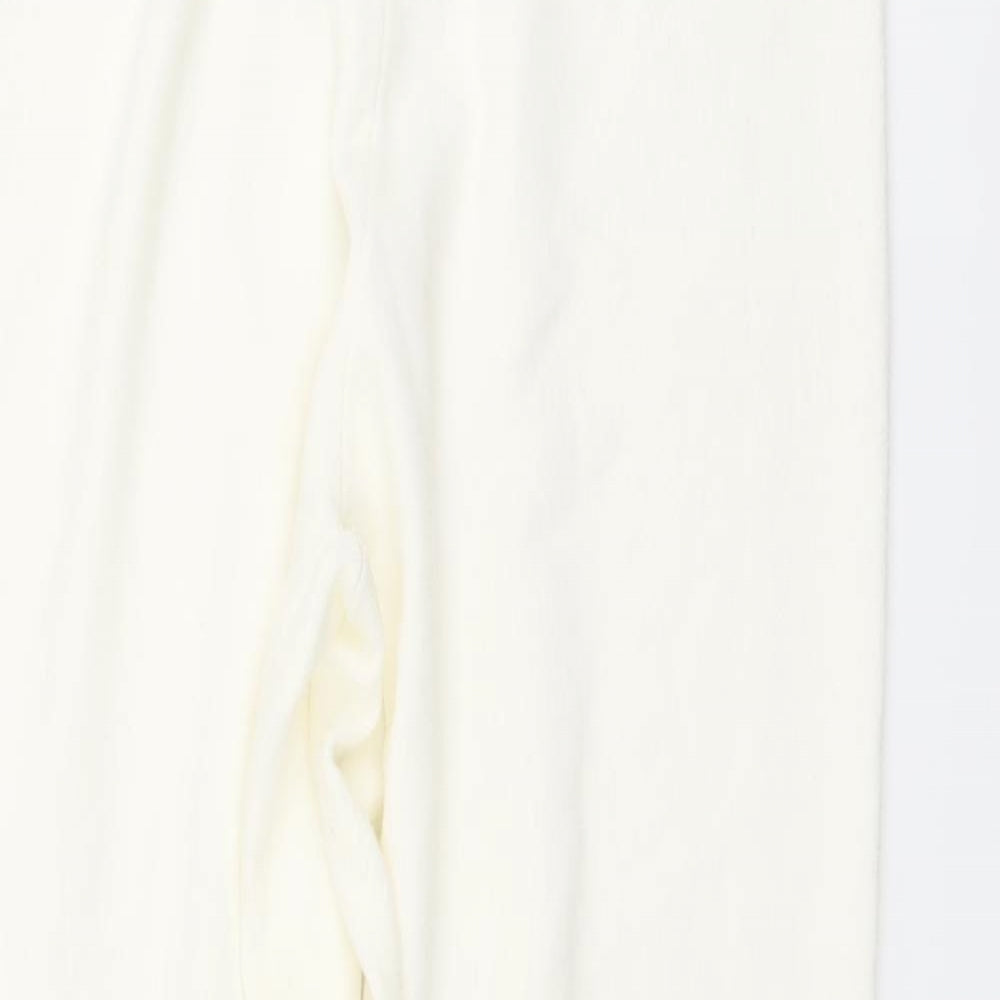 River Island Womens Ivory Viscose Jogger Trousers Size M L30 in Regular Drawstring