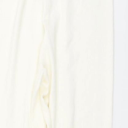 River Island Womens Ivory Viscose Jogger Trousers Size M L30 in Regular Drawstring